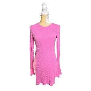 MESHKI Bayley Mini Dress Size M Medium Pink Ribbed